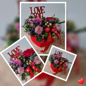 Heart Hat-Box - Red